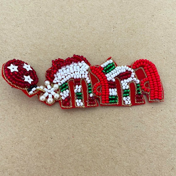 ❤️Multicolor Beaded MAMA Christmas Earrings - Picture 2 of 2